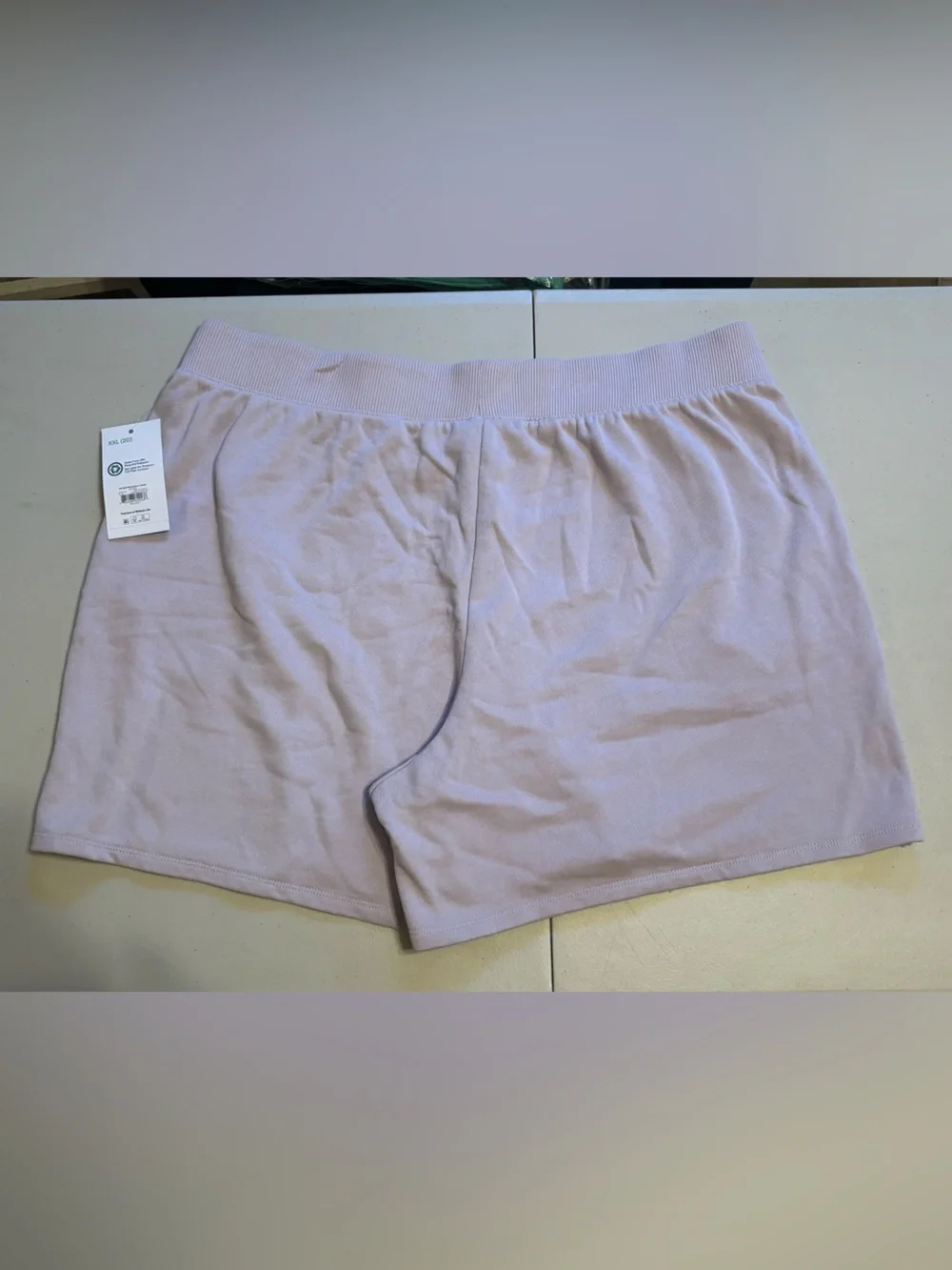 Athletic Works Pastel Lavender Rib-Waist Athletic Shorts XXL  0017S